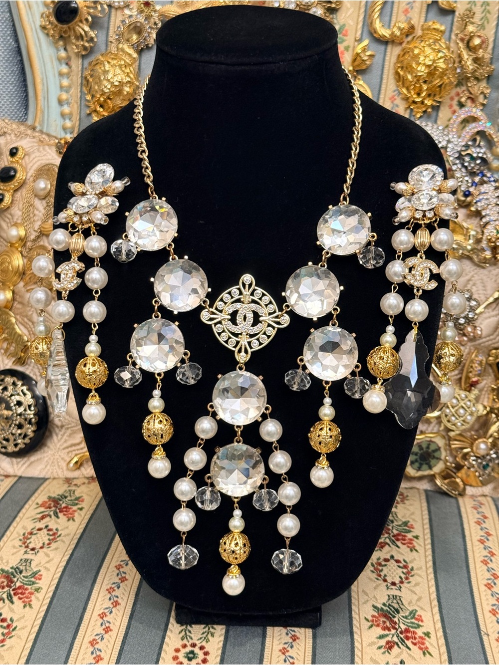 Regalia di Venezia — Baroque Crystal & Pearl Vintage Jewelry Set